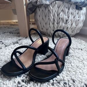 Madewell Tayla Sandal Black Leather  Size 7